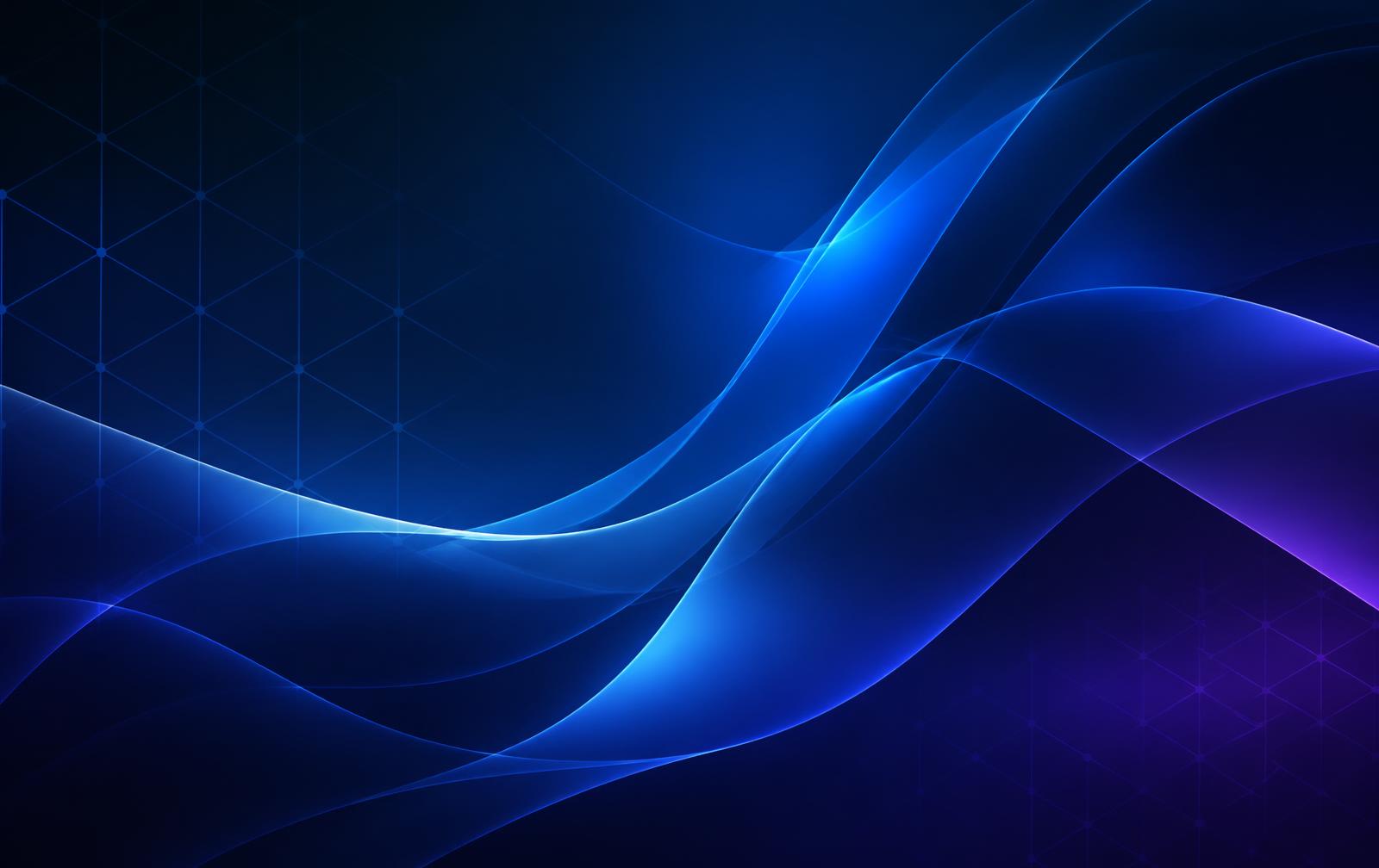 Abstract blue digital network artwork